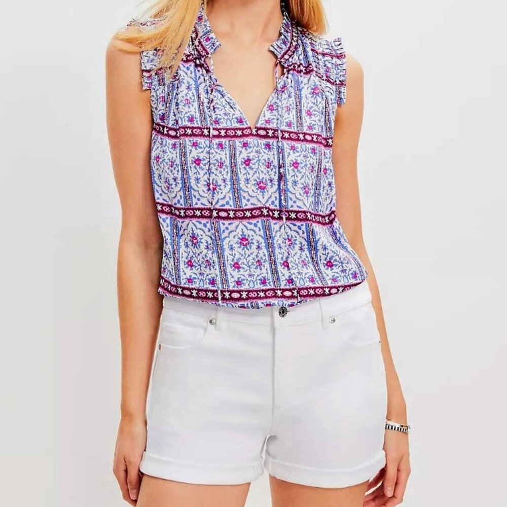 Mid Rise Denim Roll Shorts